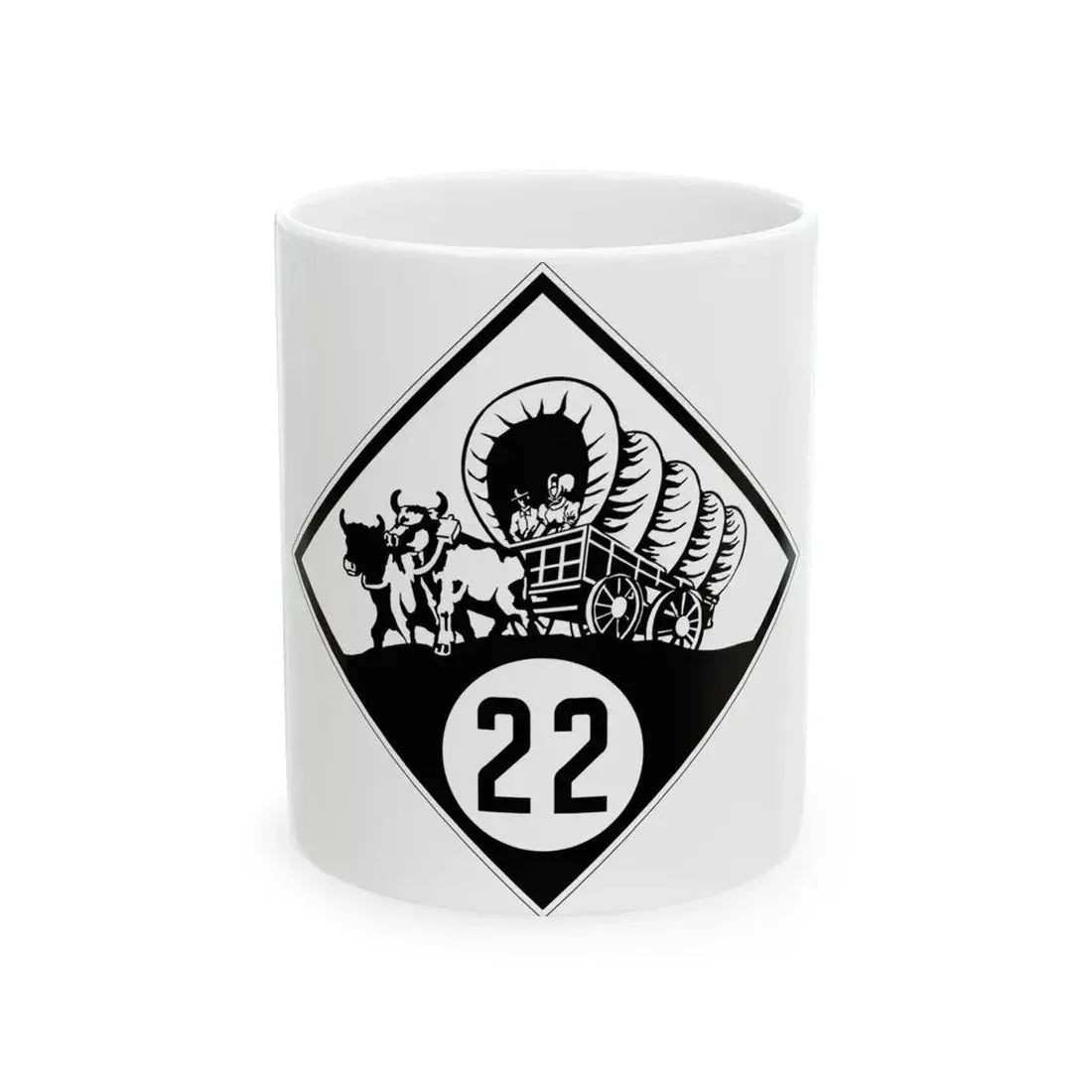 N-22 1926 (Nebraska) (Road Sign) White Coffee Mug 11oz - Go Mug Yourself