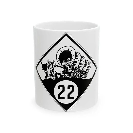 N-22 1926 (Nebraska) (Road Sign) White Coffee Mug 11oz - Go Mug Yourself