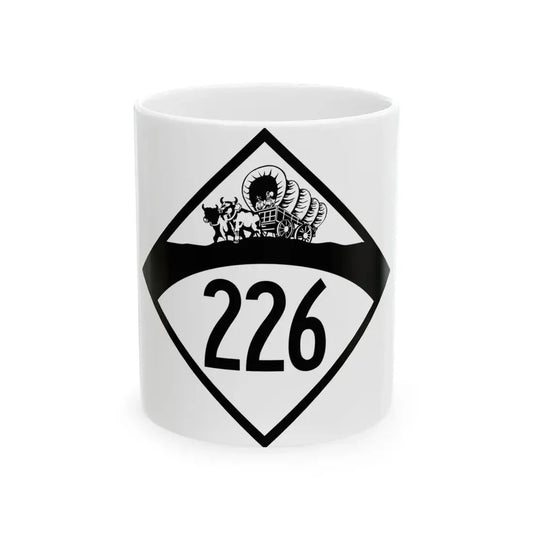 N-226 1950 (Nebraska) (Road Sign) White Coffee Mug 11oz - Go Mug Yourself