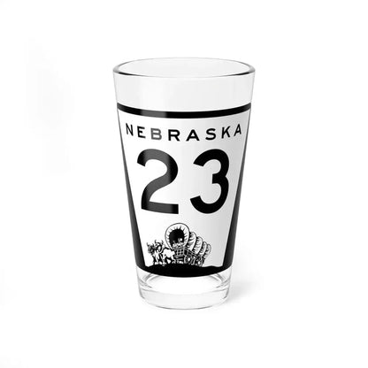 N-23 (Nebraska) (Road Sign) Pint Glass 16oz 16oz - Go Mug Yourself