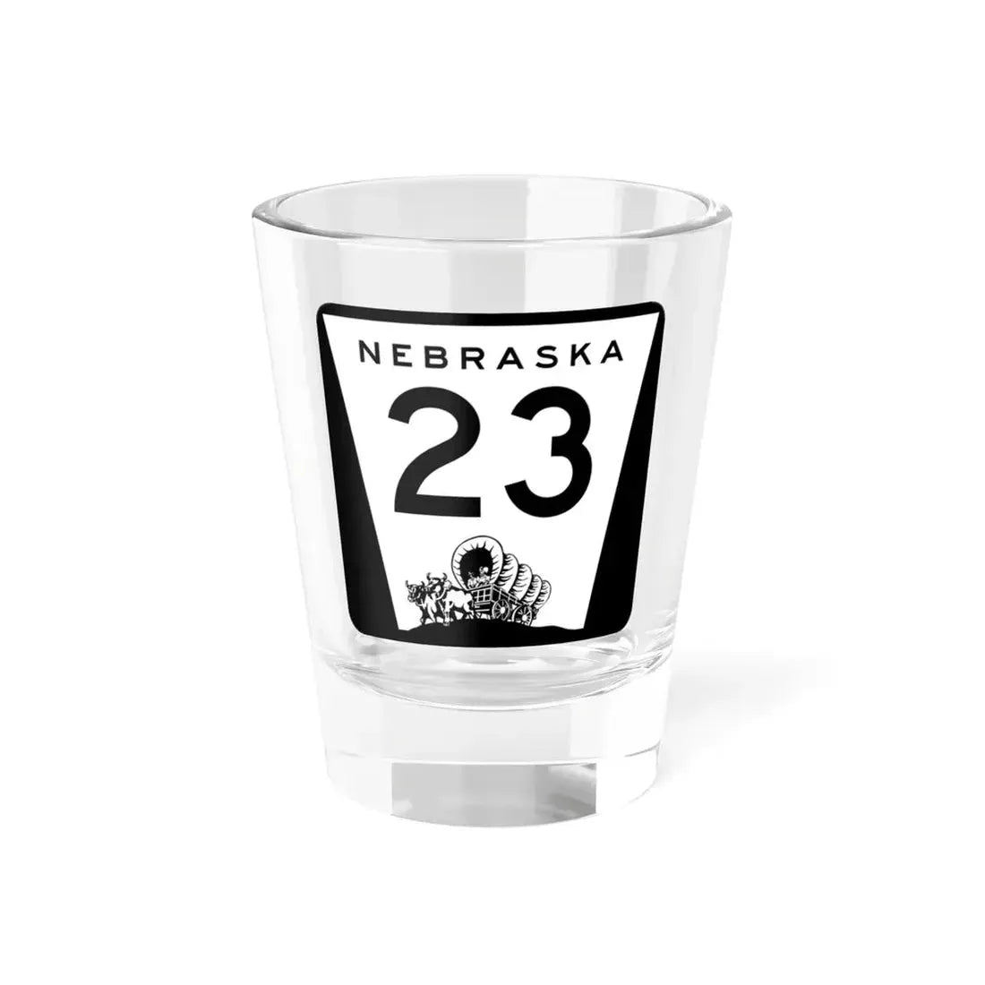 N-23 (Nebraska) (Road Sign) Shot Glass 1.5oz 1.5oz - Go Mug Yourself