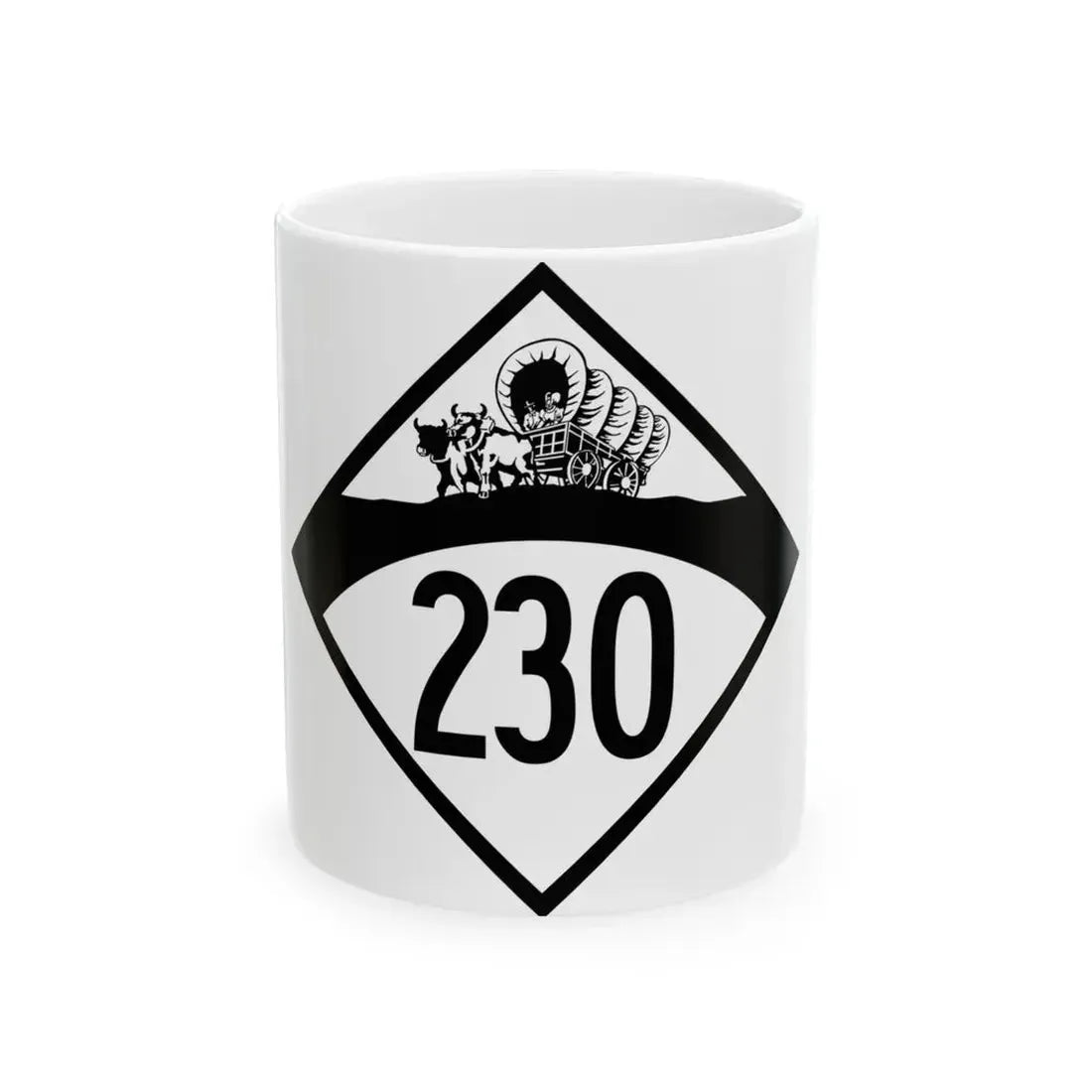 N-230 1950 (Nebraska) (Road Sign) White Coffee Mug 11oz - Go Mug Yourself