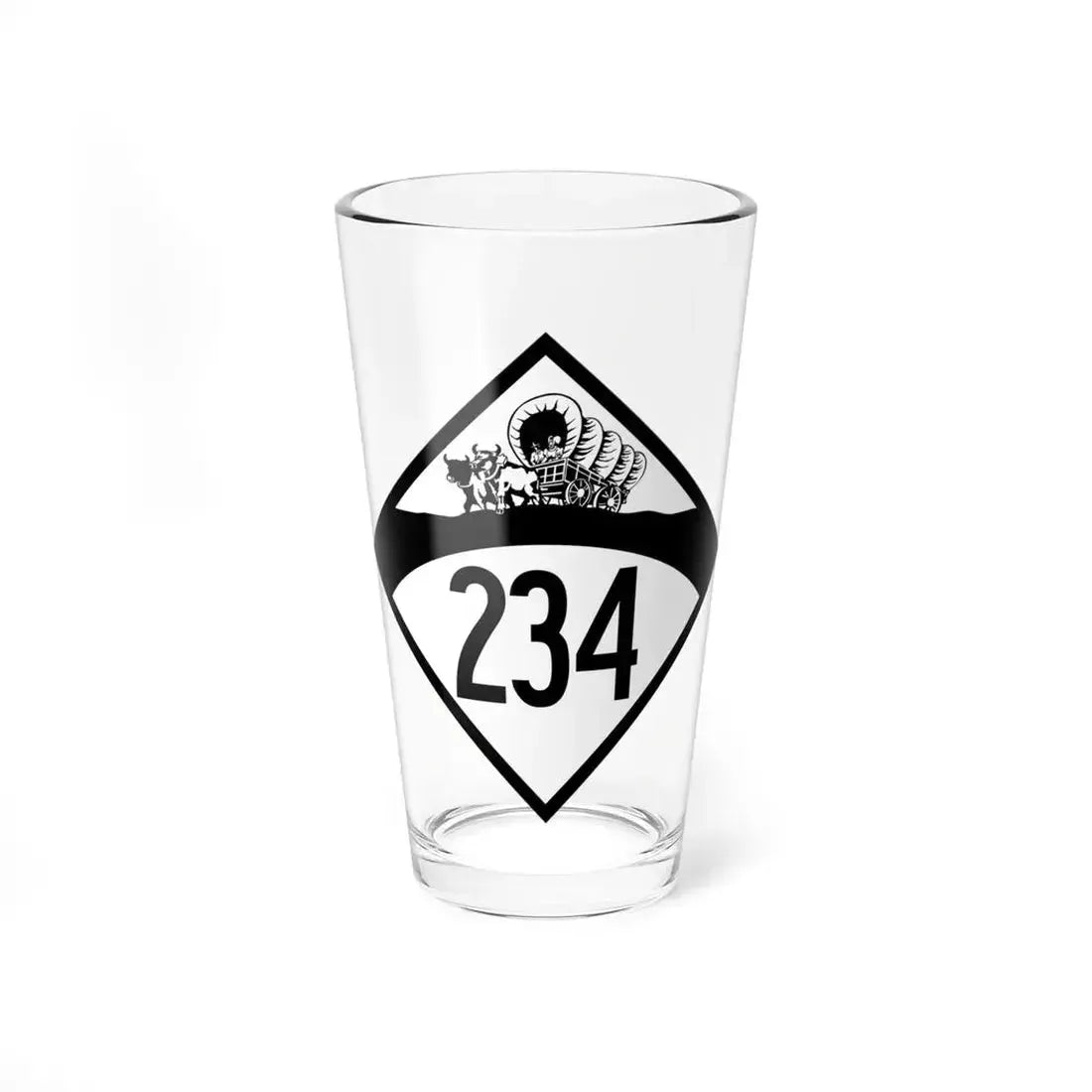 N-234 1950 (Nebraska) (Road Sign) Pint Glass 16oz 16oz - Go Mug Yourself