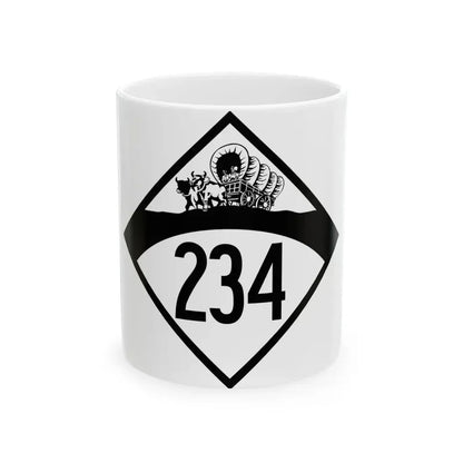 N-234 1950 (Nebraska) (Road Sign) White Coffee Mug 11oz - Go Mug Yourself