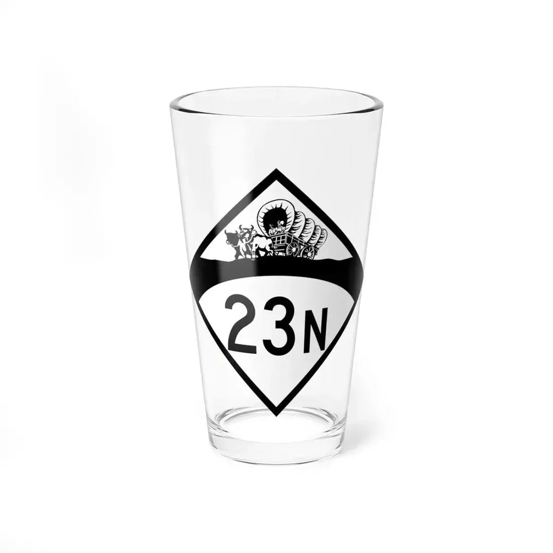 N-23N 1950 (Nebraska) (Road Sign) Pint Glass 16oz 16oz - Go Mug Yourself