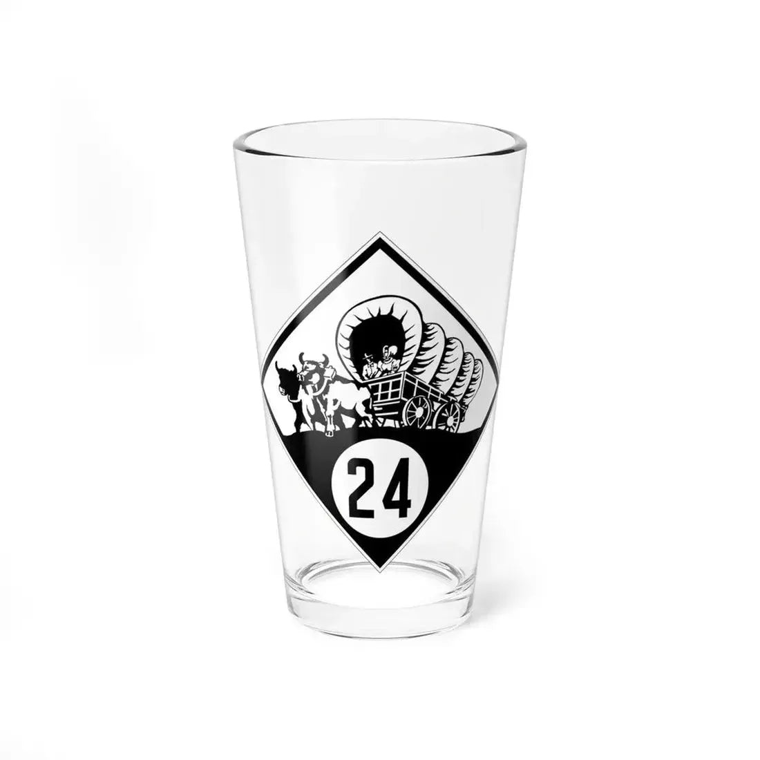 N-24 1926 (Nebraska) (Road Sign) Pint Glass 16oz 16oz - Go Mug Yourself