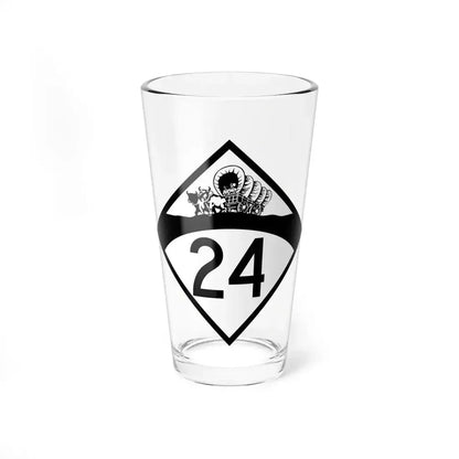 N-24 1950 (Nebraska) (Road Sign) Pint Glass 16oz 16oz - Go Mug Yourself