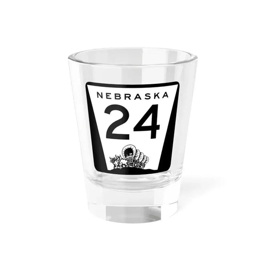 N-24 (Nebraska) (Road Sign) Shot Glass 1.5oz 1.5oz - Go Mug Yourself