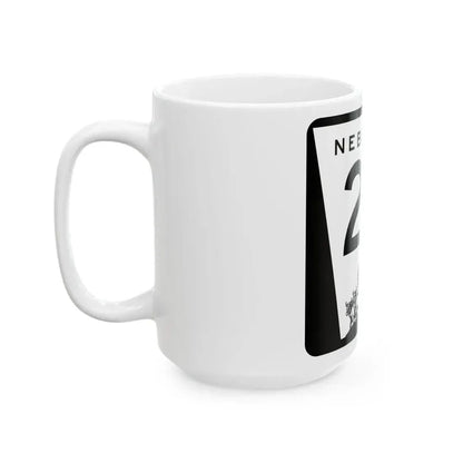 N-24 (Nebraska) (Road Sign) White Coffee Mug - Go Mug Yourself