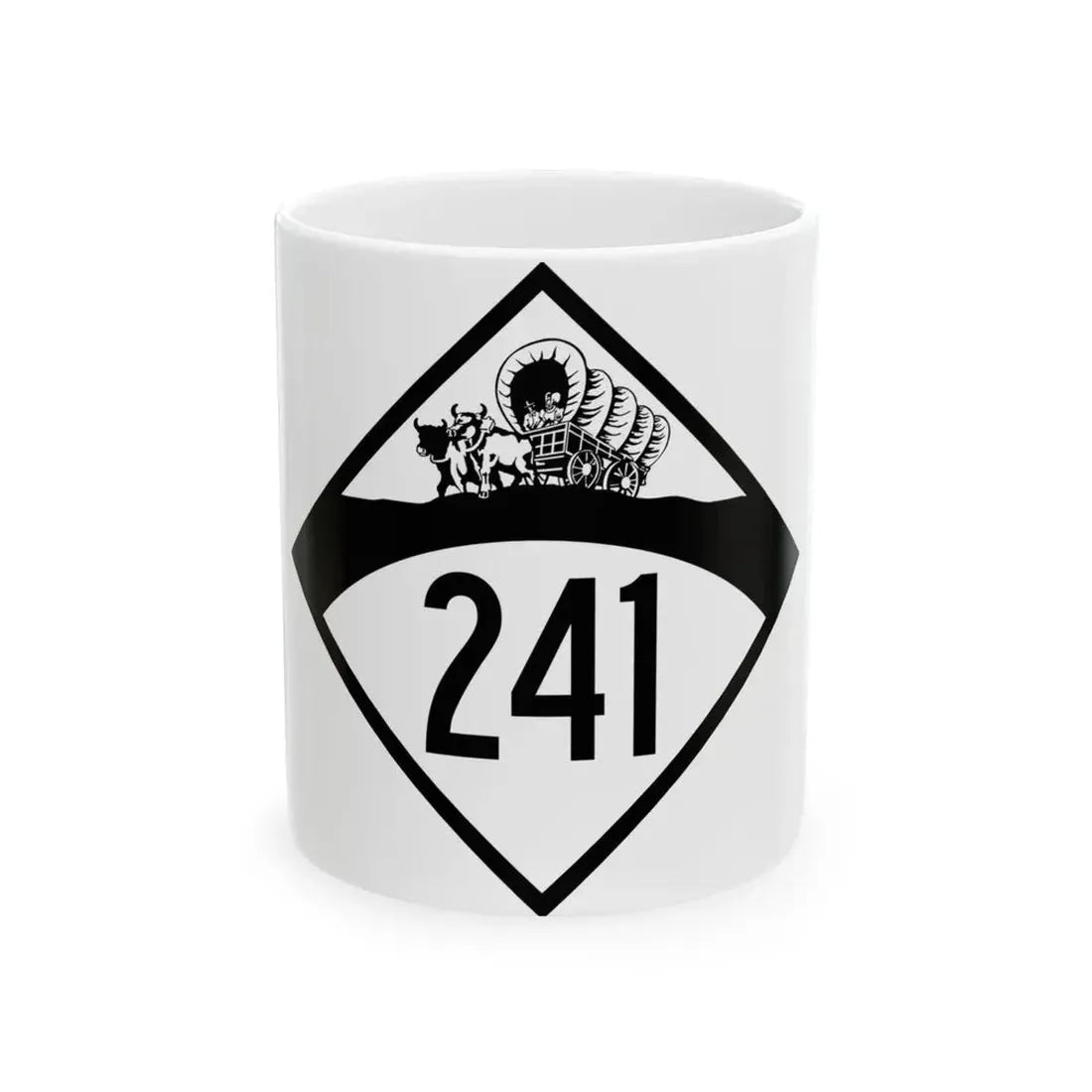 N-241 1950 (Nebraska) (Road Sign) White Coffee Mug 11oz - Go Mug Yourself