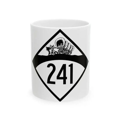 N-241 1950 (Nebraska) (Road Sign) White Coffee Mug 11oz - Go Mug Yourself