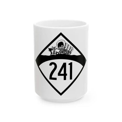 N-241 1950 (Nebraska) (Road Sign) White Coffee Mug 15oz - Go Mug Yourself