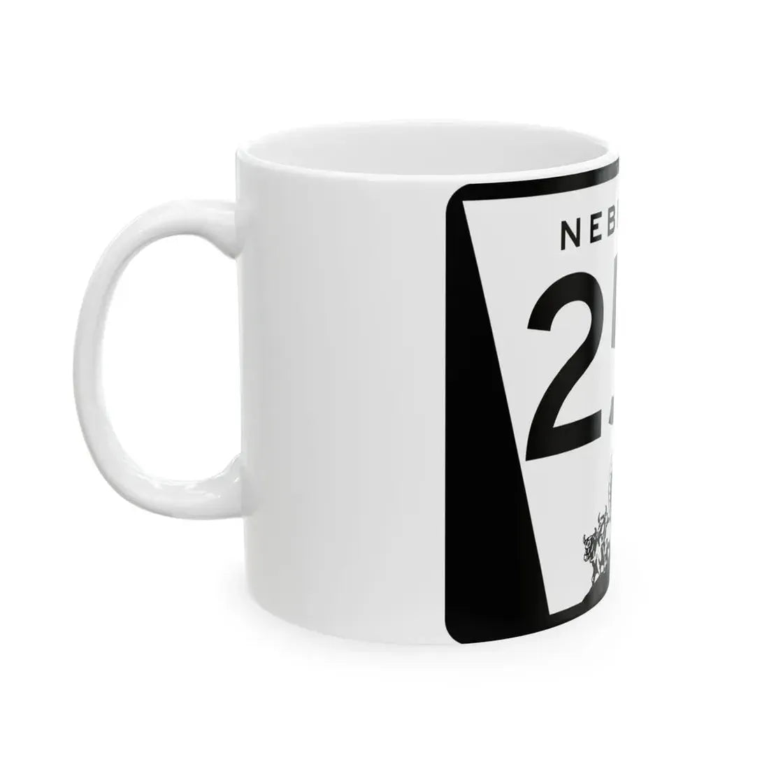 N-250 (Nebraska) (Road Sign) White Coffee Mug - Go Mug Yourself