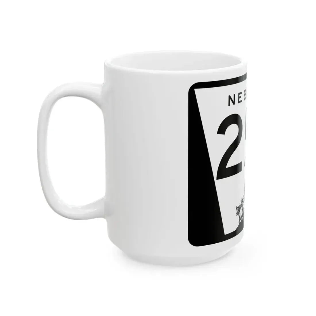 N-250 (Nebraska) (Road Sign) White Coffee Mug - Go Mug Yourself
