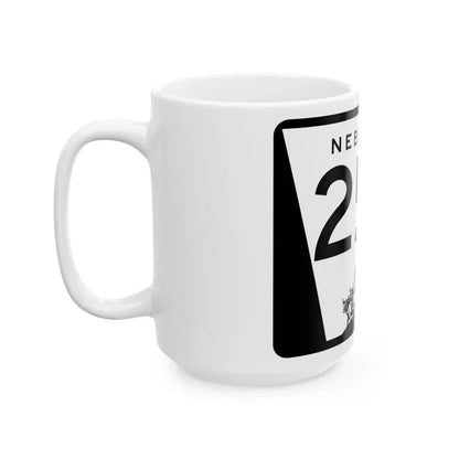 N-250 (Nebraska) (Road Sign) White Coffee Mug - Go Mug Yourself