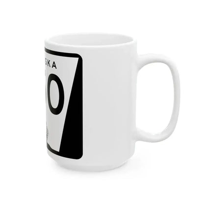 N-250 (Nebraska) (Road Sign) White Coffee Mug - Go Mug Yourself