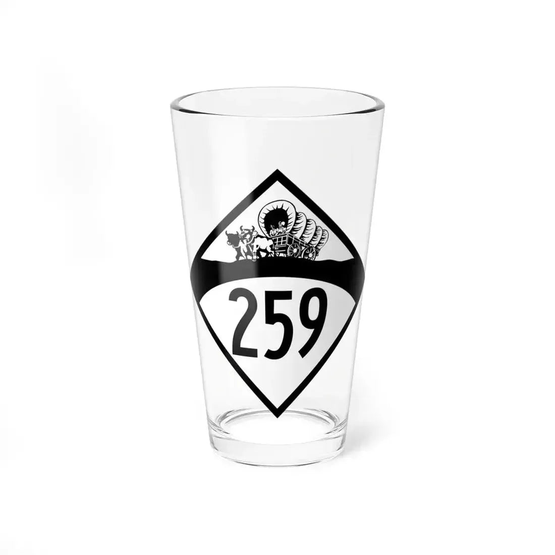 N-259 1950 (Nebraska) (Road Sign) Pint Glass 16oz 16oz - Go Mug Yourself