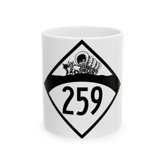 N-259 1950 (Nebraska) (Road Sign) White Coffee Mug 11oz - Go Mug Yourself