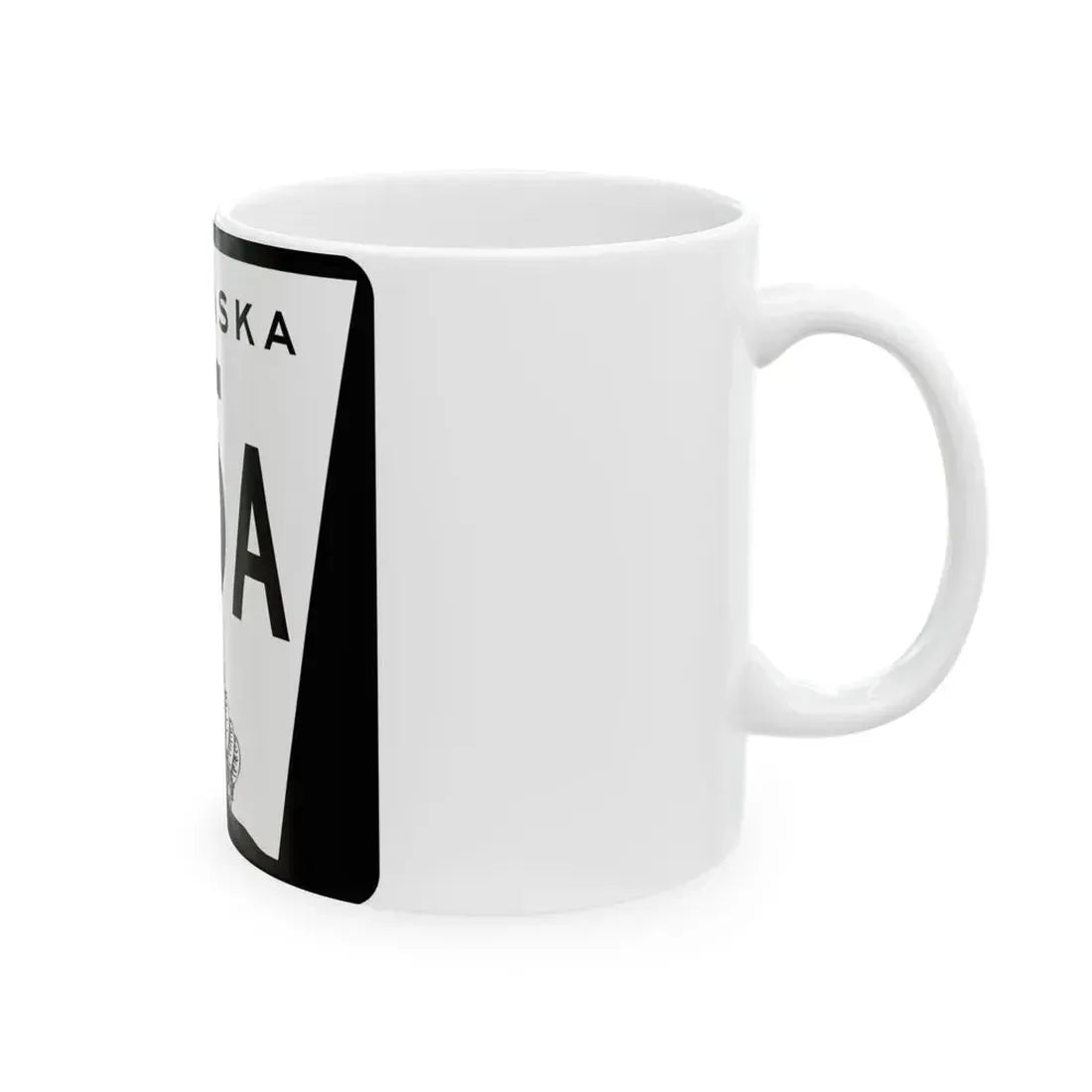 N-25A (Nebraska) (Road Sign) White Coffee Mug - Go Mug Yourself