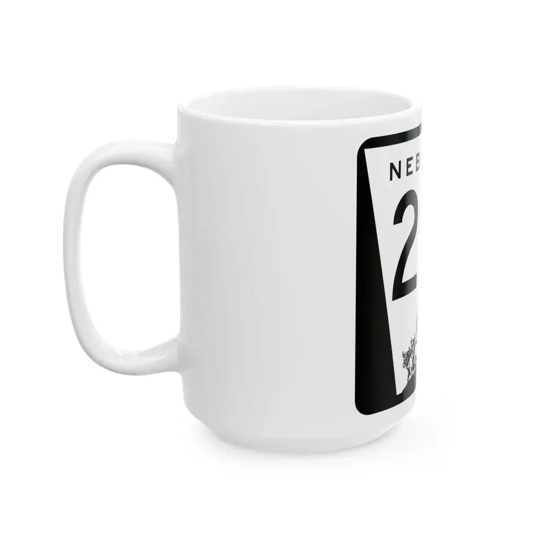 N-25A (Nebraska) (Road Sign) White Coffee Mug - Go Mug Yourself
