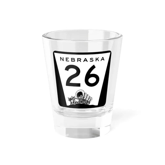 N-26 (Nebraska) (Road Sign) Shot Glass 1.5oz 1.5oz - Go Mug Yourself