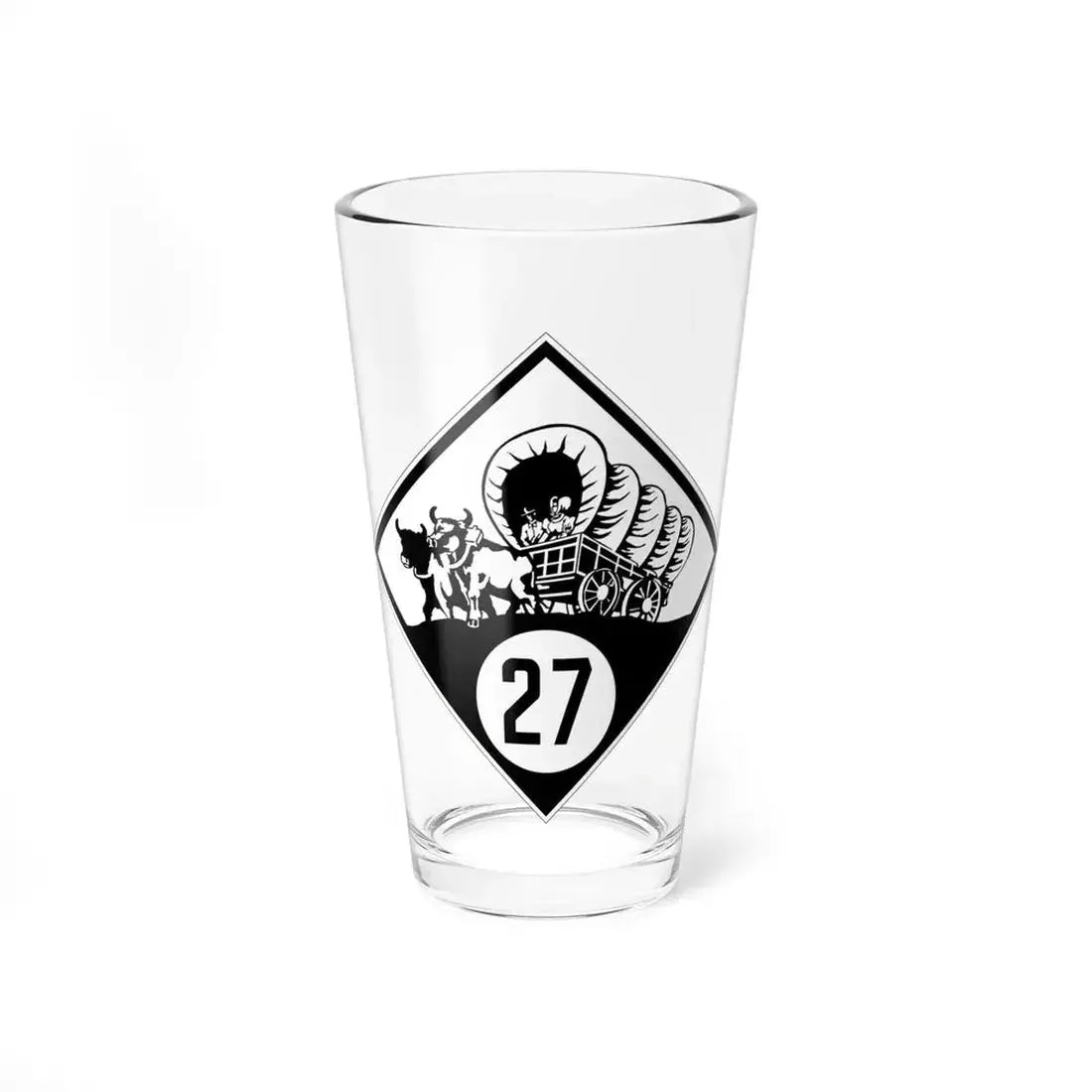 N-27 1926 (Nebraska) (Road Sign) Pint Glass 16oz 16oz - Go Mug Yourself