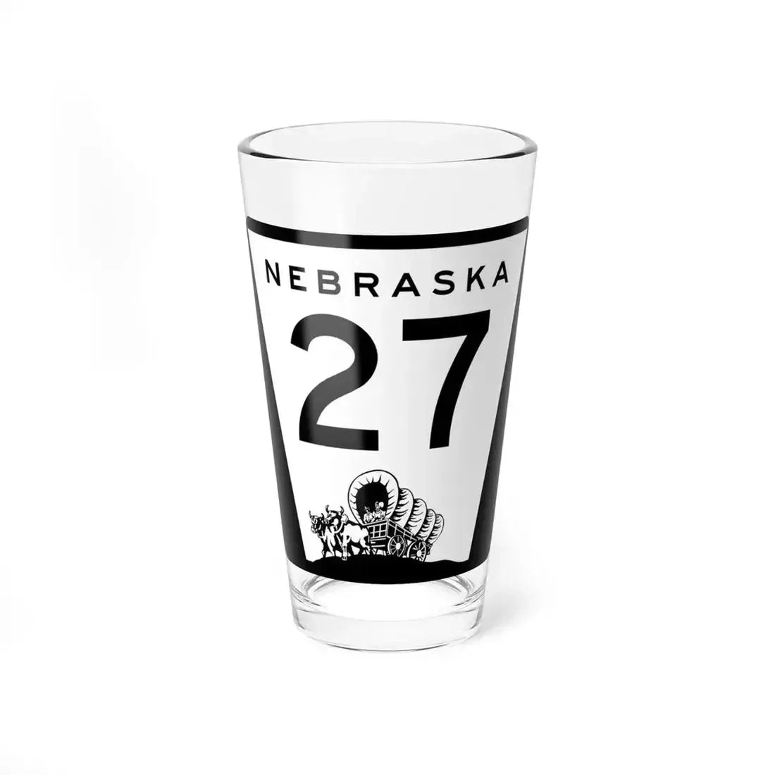 N-27 (Nebraska) (Road Sign) Pint Glass 16oz 16oz - Go Mug Yourself
