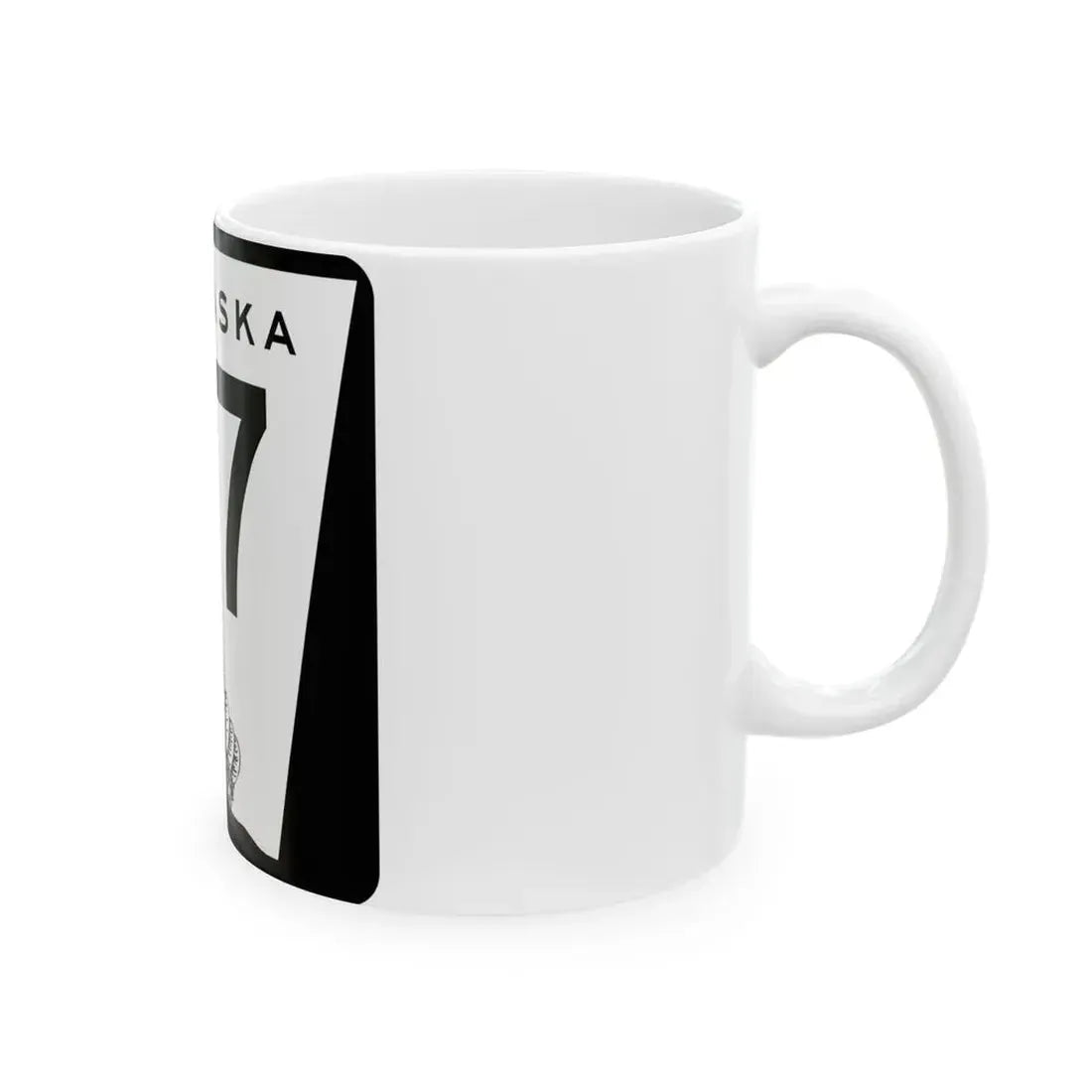 N-27 (Nebraska) (Road Sign) White Coffee Mug - Go Mug Yourself