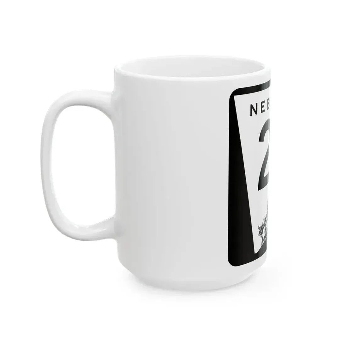 N-27 (Nebraska) (Road Sign) White Coffee Mug - Go Mug Yourself