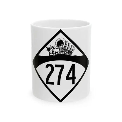 N-274 1950 (Nebraska) (Road Sign) White Coffee Mug 11oz - Go Mug Yourself