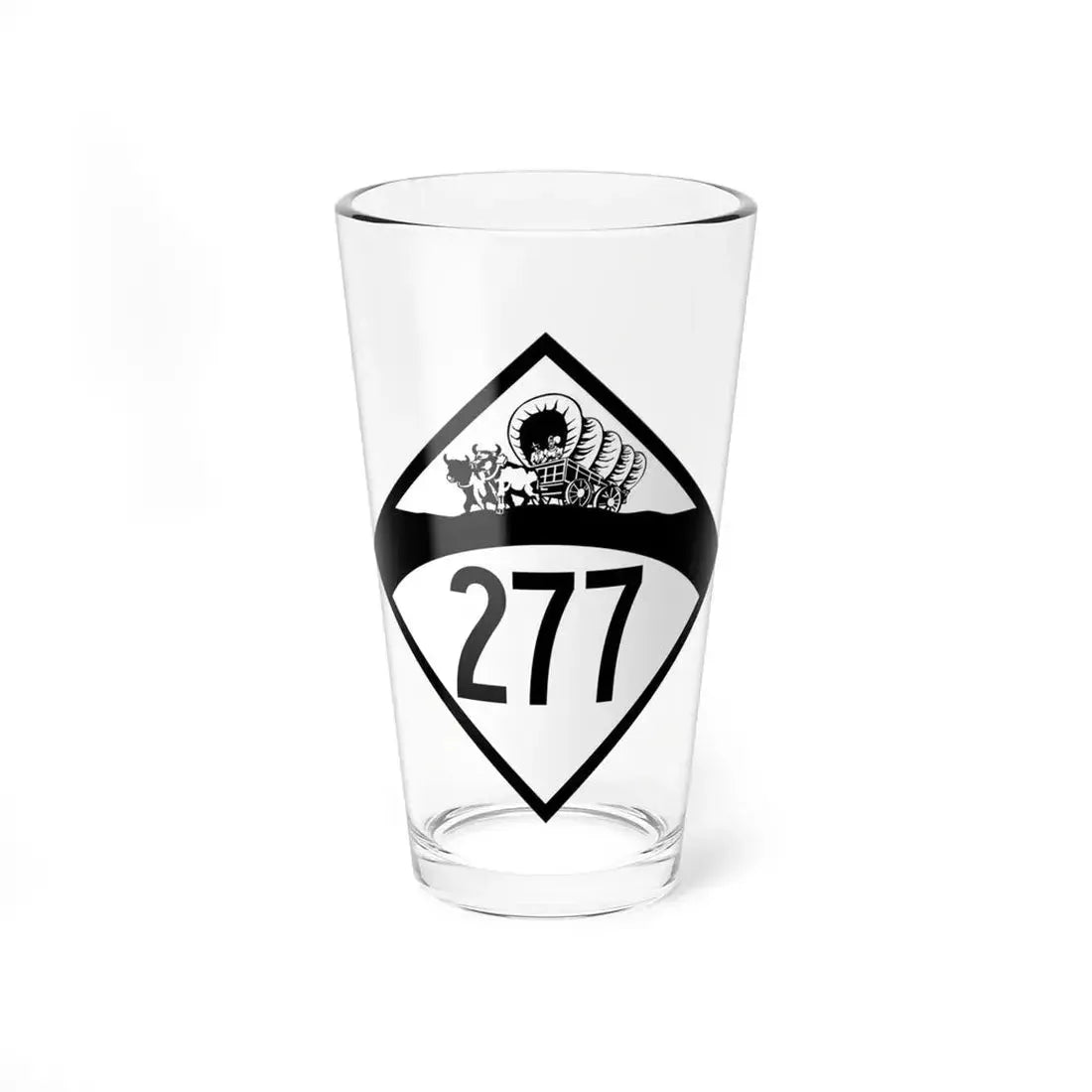 N-277 1950 (Nebraska) (Road Sign) Pint Glass 16oz 16oz - Go Mug Yourself