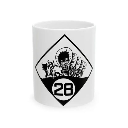 N-28 1926 (Nebraska) (Road Sign) White Coffee Mug 11oz - Go Mug Yourself