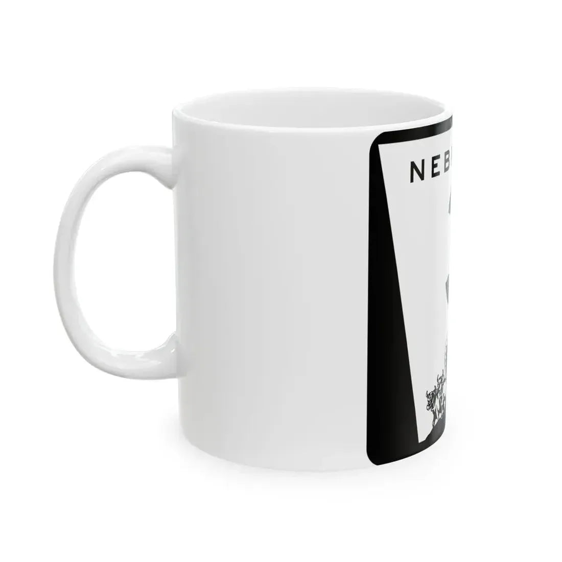 N-3 (Nebraska) (Road Sign) White Coffee Mug - Go Mug Yourself