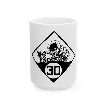 N-30 1926 (Nebraska) (Road Sign) White Coffee Mug 15oz - Go Mug Yourself