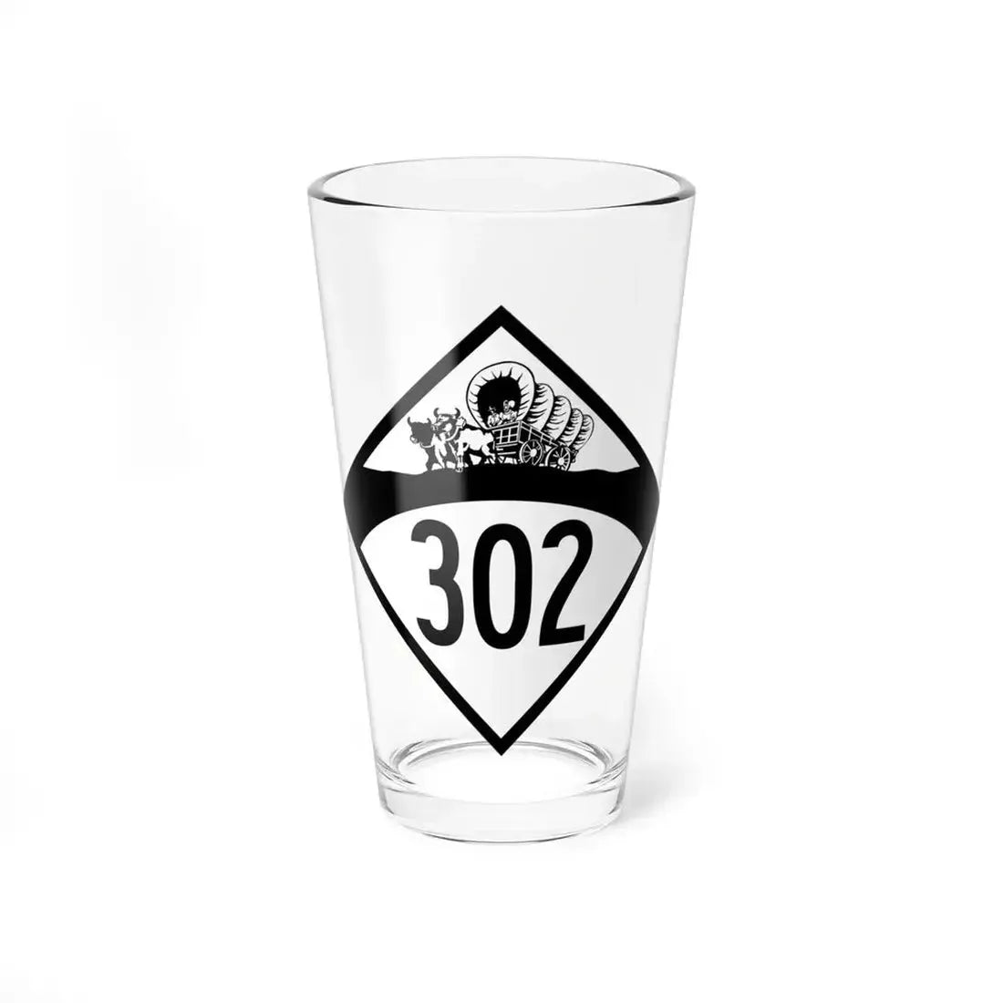 N-302 1950 (Nebraska) (Road Sign) Pint Glass 16oz 16oz - Go Mug Yourself