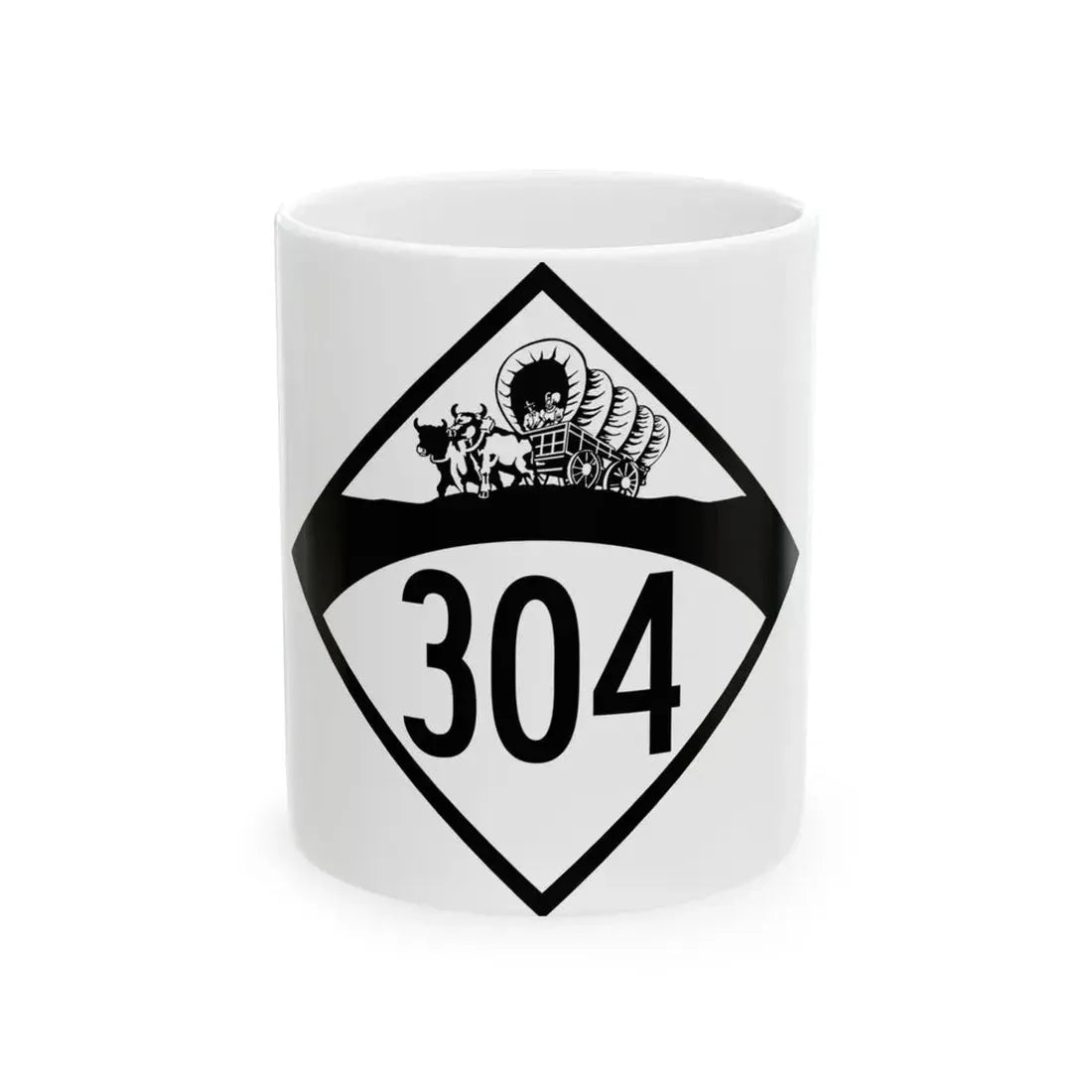 N-304 1950 (Nebraska) (Road Sign) White Coffee Mug 11oz - Go Mug Yourself