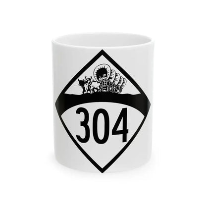 N-304 1950 (Nebraska) (Road Sign) White Coffee Mug 11oz - Go Mug Yourself