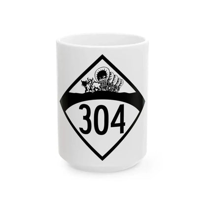 N-304 1950 (Nebraska) (Road Sign) White Coffee Mug 15oz - Go Mug Yourself