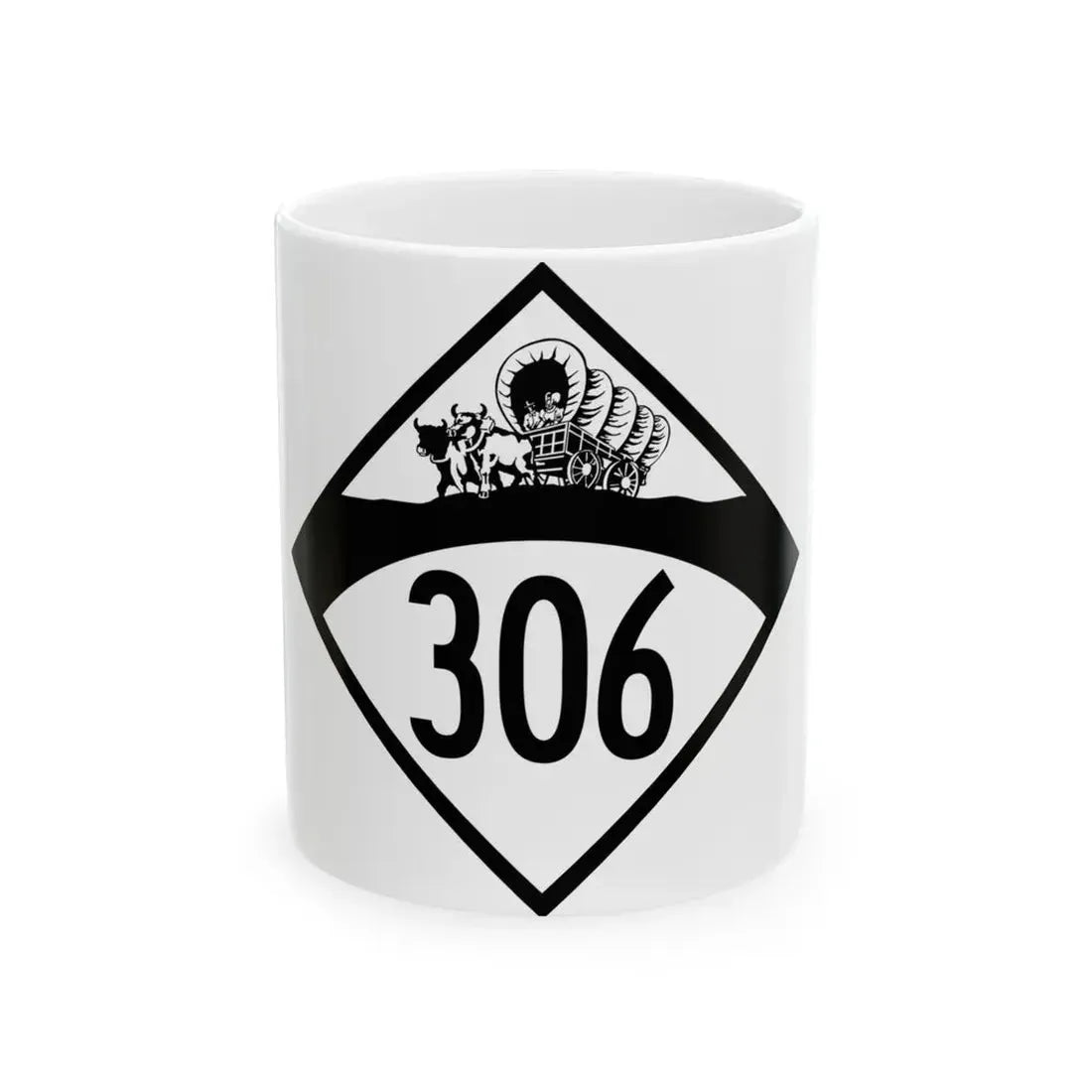 N-306 1950 (Nebraska) (Road Sign) White Coffee Mug 11oz - Go Mug Yourself