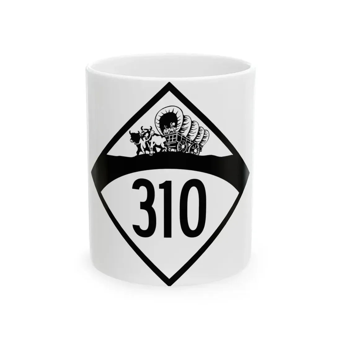N-310 1950 (Nebraska) (Road Sign) White Coffee Mug 11oz - Go Mug Yourself