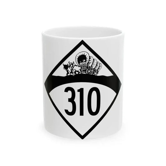 N-310 1950 (Nebraska) (Road Sign) White Coffee Mug 11oz - Go Mug Yourself
