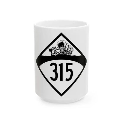 N-314 1950 (Nebraska) (Road Sign) White Coffee Mug 15oz - Go Mug Yourself
