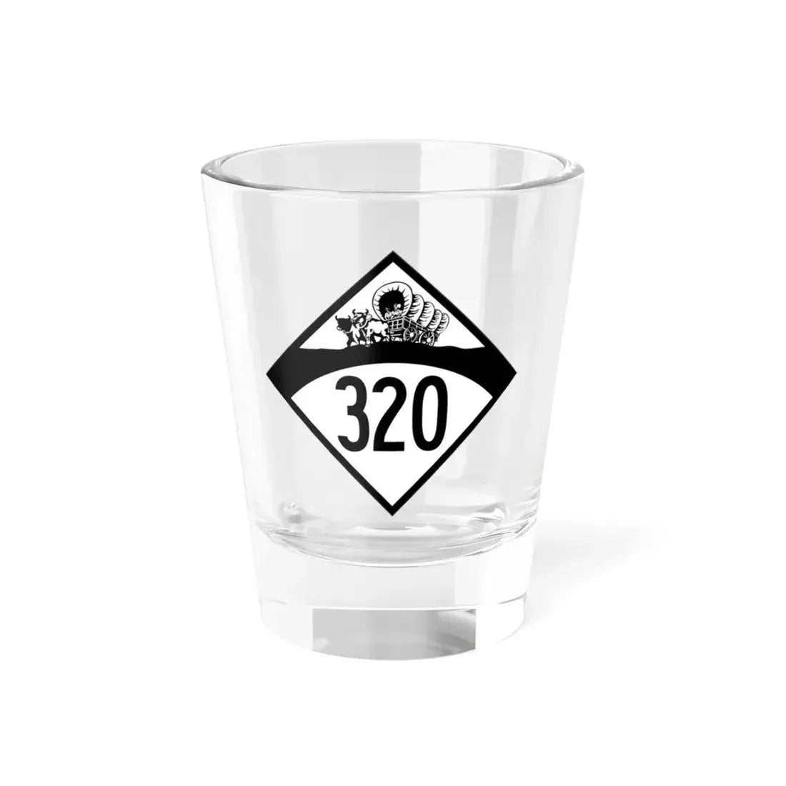 N-320 1950 (Nebraska) (Road Sign) Shot Glass 1.5oz 1.5oz - Go Mug Yourself