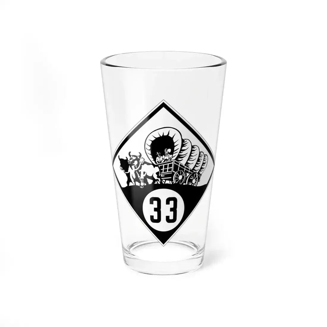 N-33 1926 (Nebraska) (Road Sign) Pint Glass 16oz 16oz - Go Mug Yourself