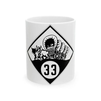 N-33 1926 (Nebraska) (Road Sign) White Coffee Mug 11oz - Go Mug Yourself