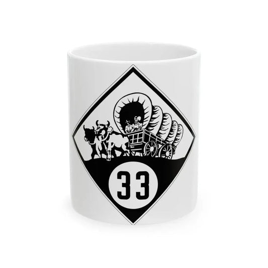N-33 1926 (Nebraska) (Road Sign) White Coffee Mug 11oz - Go Mug Yourself