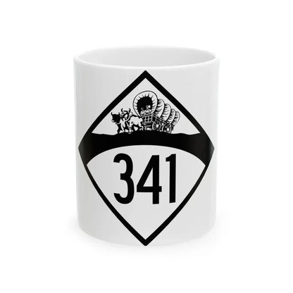 N-341 1950 (Nebraska) (Road Sign) White Coffee Mug 11oz - Go Mug Yourself