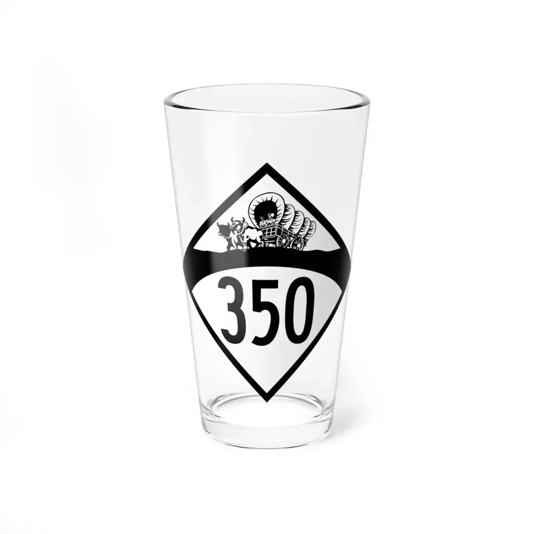 N-350 1950 (Nebraska) (Road Sign) Pint Glass 16oz 16oz - Go Mug Yourself