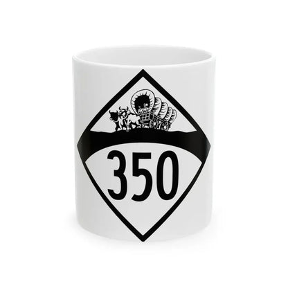 N-350 1950 (Nebraska) (Road Sign) White Coffee Mug 11oz - Go Mug Yourself