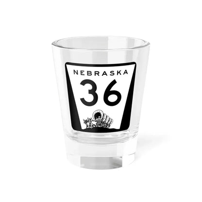 N-36 (Nebraska) (Road Sign) Shot Glass 1.5oz 1.5oz - Go Mug Yourself